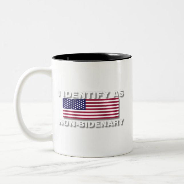 Identifizieren als nicht-bidenarisch-antibiden-pat zweifarbige tasse (Links)