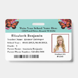 Identifizierungskarte Bar für Schüler Ausweis