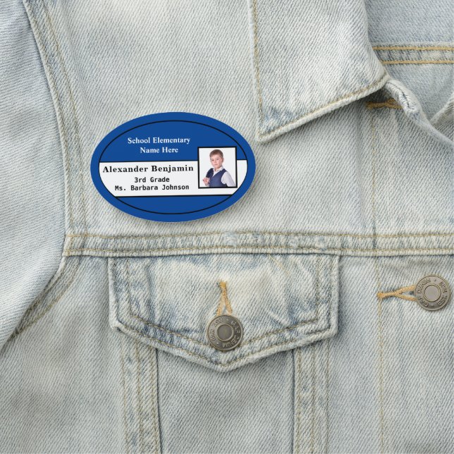 Identifizierungskarte für das Foto des Kindes Namensschild (Beispiel)