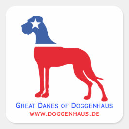 Identität der Großzüchterin Quadratischer Aufkleber