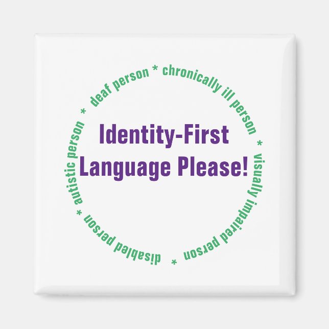 Identitätsbezogene Sprache Magnet (Vorne)