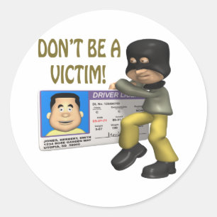 Identitätsdiebstahl Runder Aufkleber