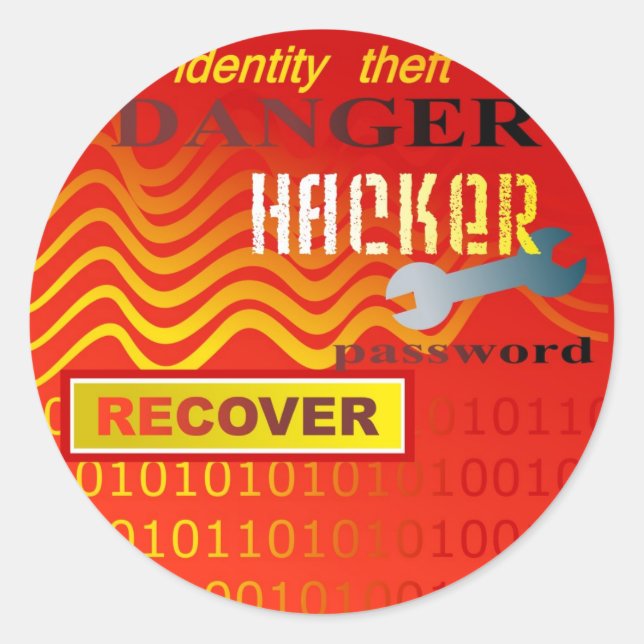 Identitätsdiebstahl Runder Aufkleber (Vorderseite)