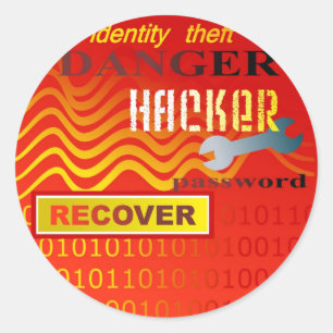 Identitätsdiebstahl Runder Aufkleber