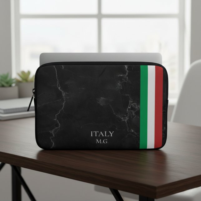 Identity Tech Custom Black Marble Laptop Sleeve (Von Creator hochgeladen)