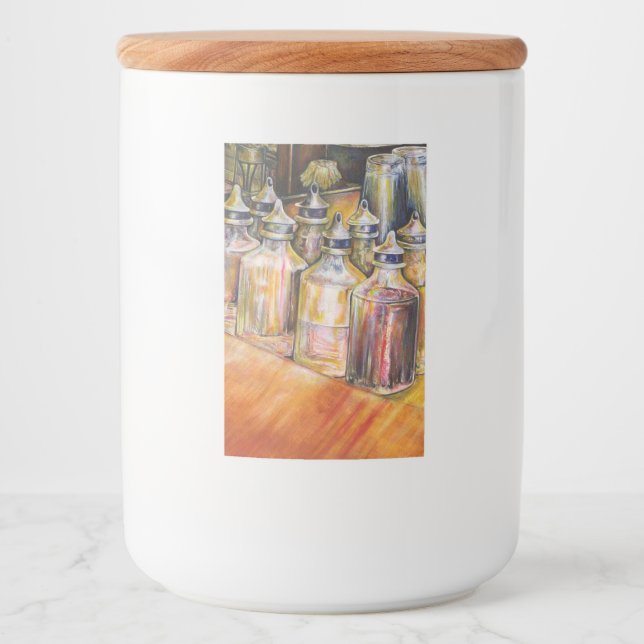 Ideologie des goldenen Lichts Lebensmitteletikett (Vorderseite)