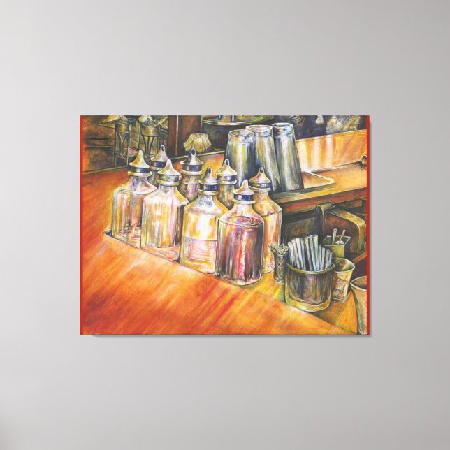 Ideologie des goldenen Lichts Leinwanddruck (Vorderseite)