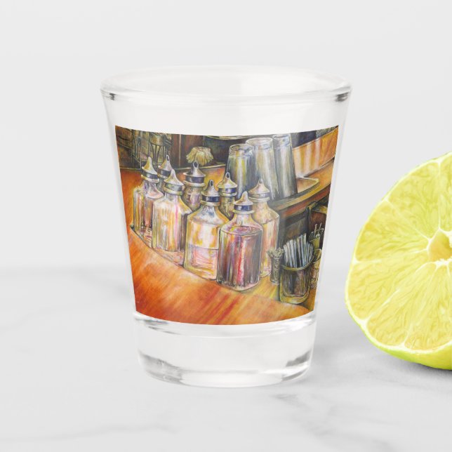 Ideologie des Goldenen Lichts Schnapsglas (Vorderseite)