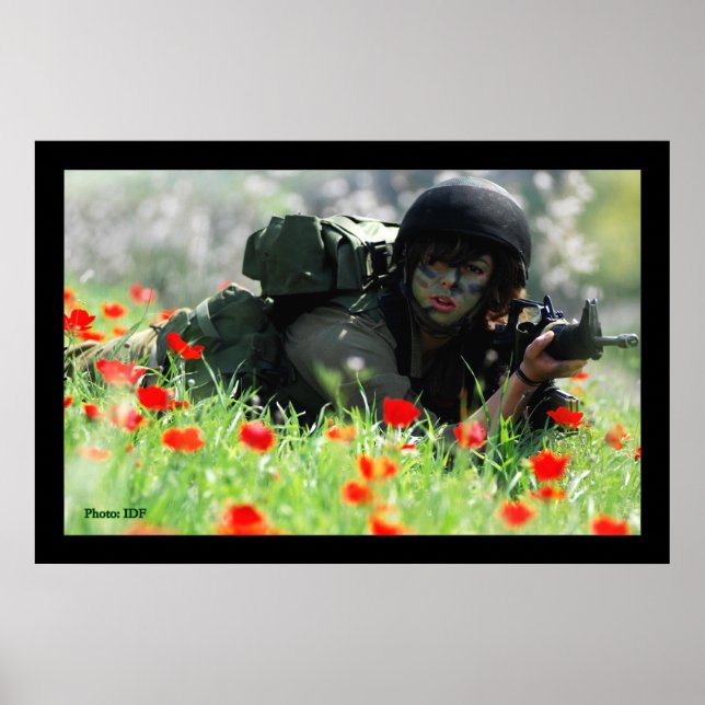 IDF bei Frauen in Camouflage Poster (Vorne)