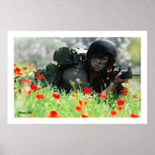 IDF bei Frauen in Camouflage Poster
