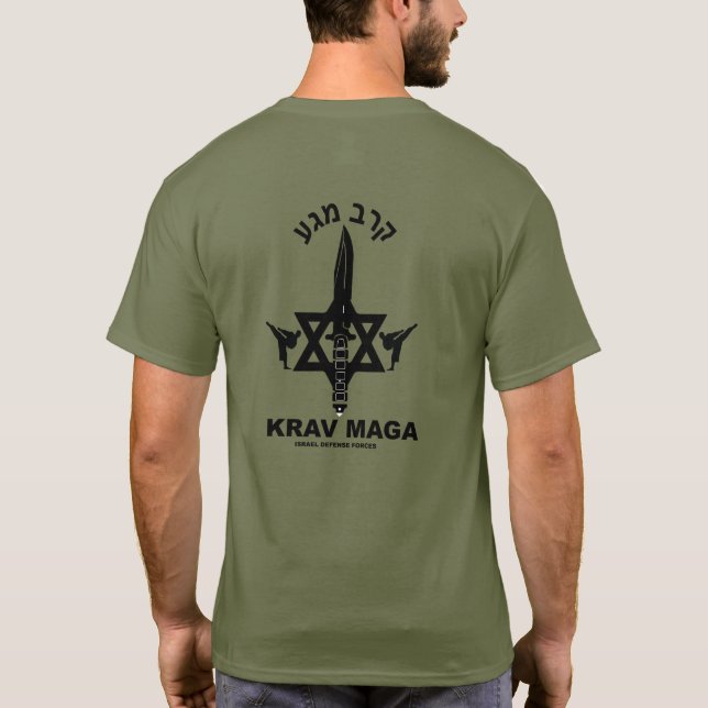 Idf Israel Army Krav Maga Star von David Combat T-Shirt (Rückseite)