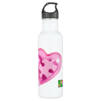 IDIC15 Pink Heart Customize Edelstahlflasche