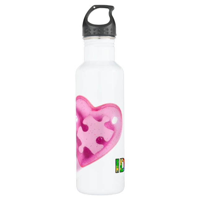 IDIC15 Pink Heart Customize Edelstahlflasche (Vorderseite)
