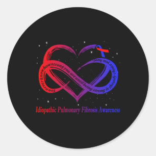 Idiopathische Lungenfibrose Warrior Runder Aufkleber
