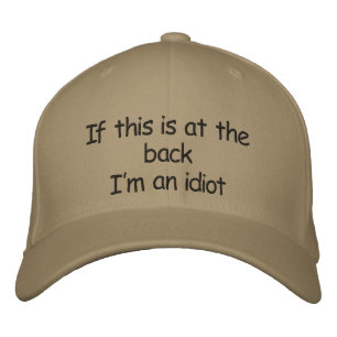 Idiot Bestickte Kappe