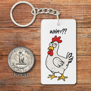 Idiot Chicken Zeichne Sarcastic Phrase Bag Charm Schlüsselanhänger