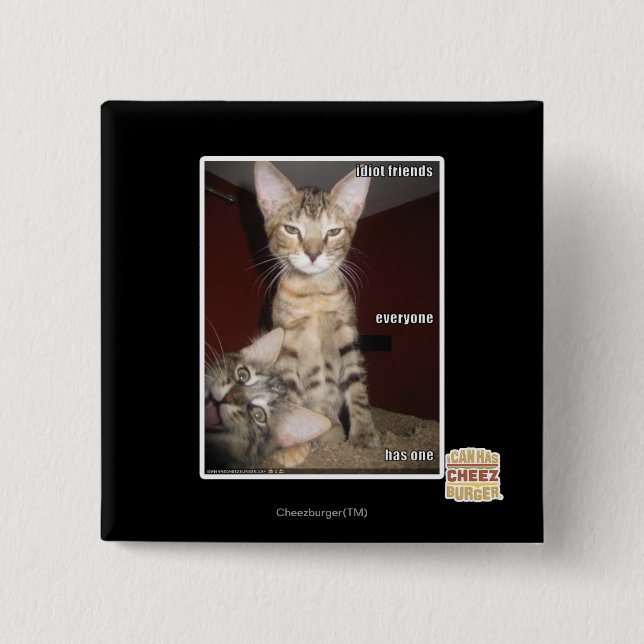 Idiot-Freunde Button (Vorderseite)