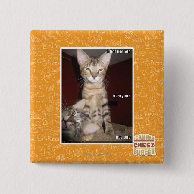 Idiot-Freunde Button (Vorderseite)