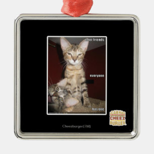 Idiot-Freunde Ornament Aus Metall