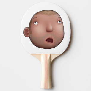 Idiot-Gesicht Tischtennis Schläger