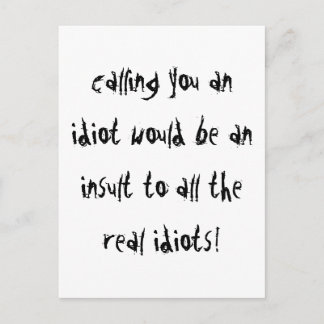 Idiot Postkarte