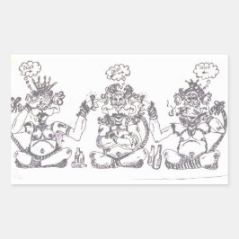 Idiot Rechteckiger Aufkleber