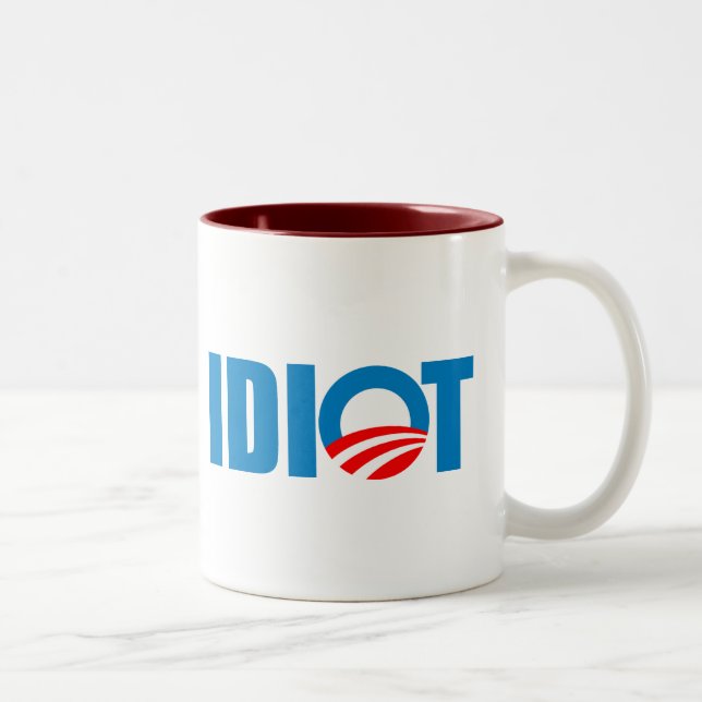 IDIOT ZWEIFARBIGE TASSE (Rechts)