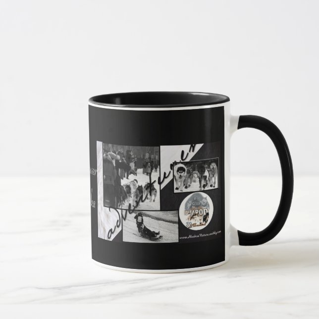 Iditarod Black & White Tasse (Rechts)