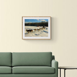 Iditarod Trail Schlittenhunde Poster