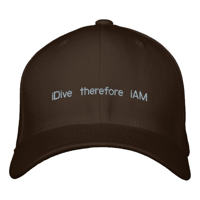 iDive also iAM Bestickte Kappe (Vorderseite)