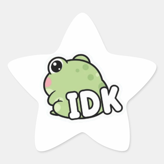 IDK Frog Sticker Cute Ignoring Frog Minimal Meme K (Vorderseite)