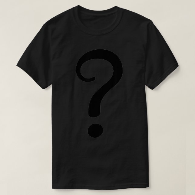 IDK niedlich Black Question Mark auf Weiß T-Shirt (Design vorne)