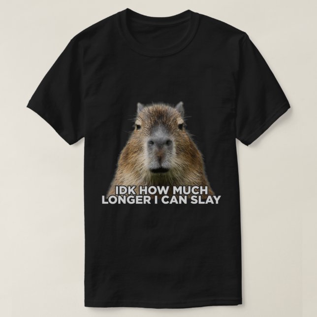Idk, wie lange ich Capybara Sarcastic noch töten k T-Shirt (Design vorne)