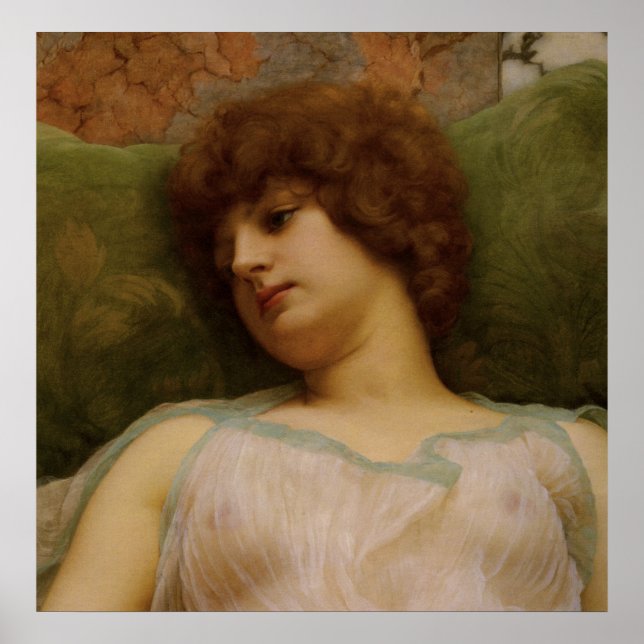 Idle Moments von John William Godward Poster (Vorne)