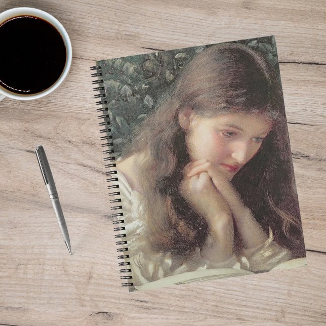 Idle Tears von Edward Robert Hughes Notebook Notizbuch (Von Creator hochgeladen)