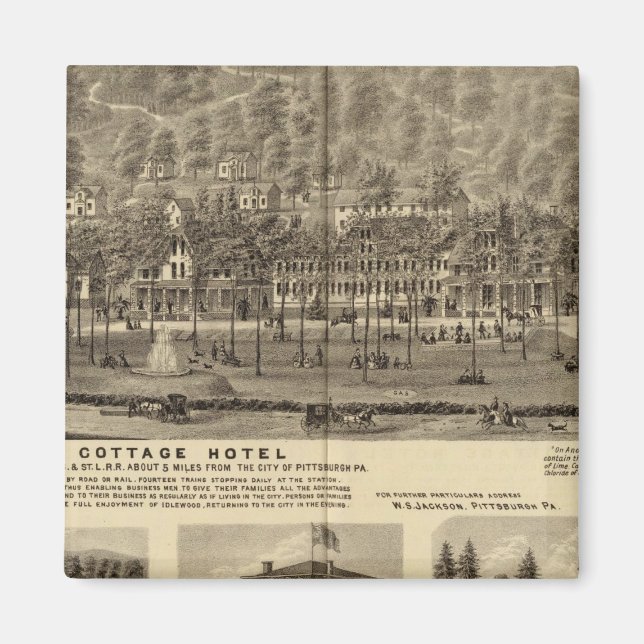 Idlewood Hütte Hotel nähe Pittsburgh Magnet (Vorne)