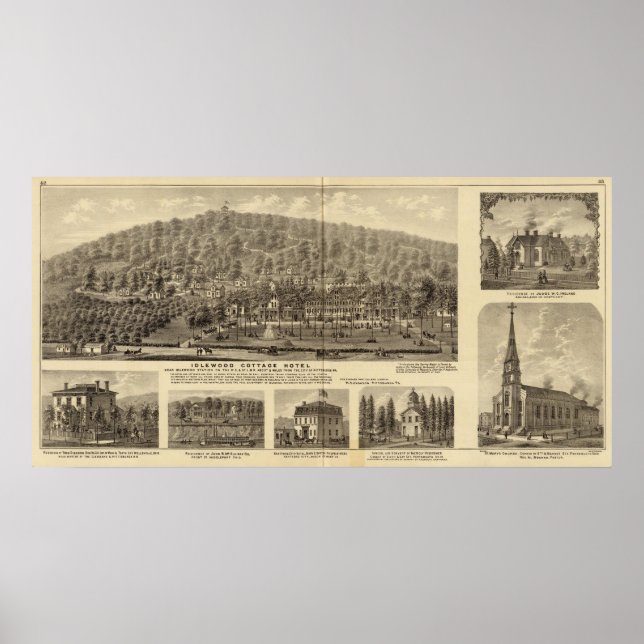 Idlewood Hütte Hotel nähe Pittsburgh Poster (Vorne)