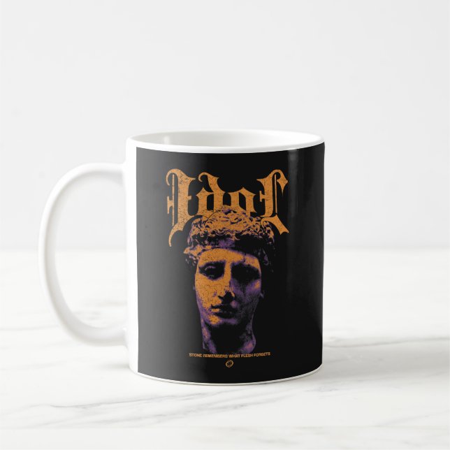 Idol - Brutalist Streetwear Design Kaffeetasse (Links)