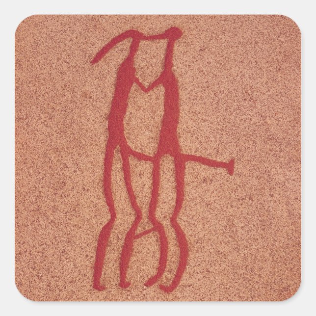 Idol Paar Quadratischer Aufkleber (Vorderseite)