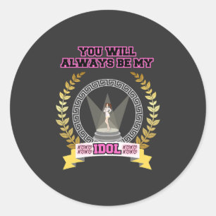 Idol Singing Spotlight Bühne KPop Music Runder Aufkleber