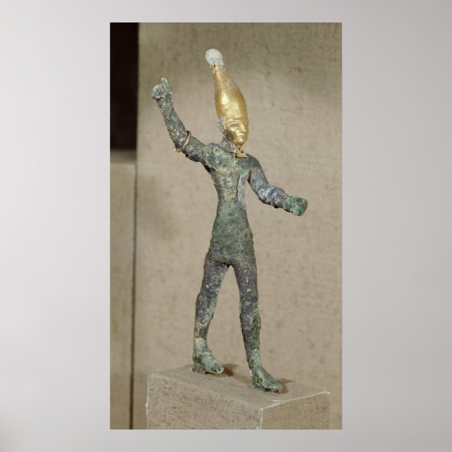 Idol vom Gott Baal, aus Ugarit, Syrien Poster (Vorne)