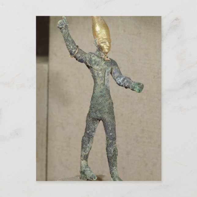 Idol vom Gott Baal, aus Ugarit, Syrien Postkarte (Vorderseite)