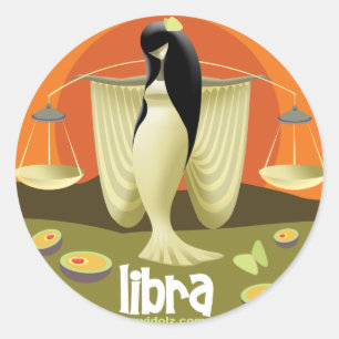Idolz Libra Circle Runder Aufkleber