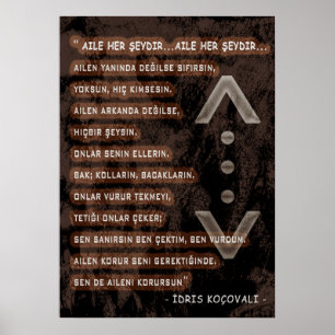 idris koçovali /çukur/ Familie Poster