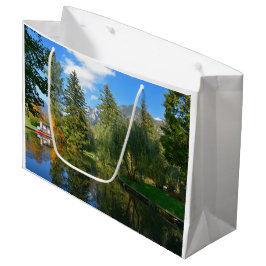 Idylle des Herbstbeckens Große Geschenktüte