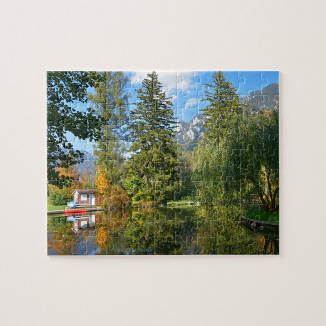 Idylle des Herbstbeckens Puzzle (Horizontal)