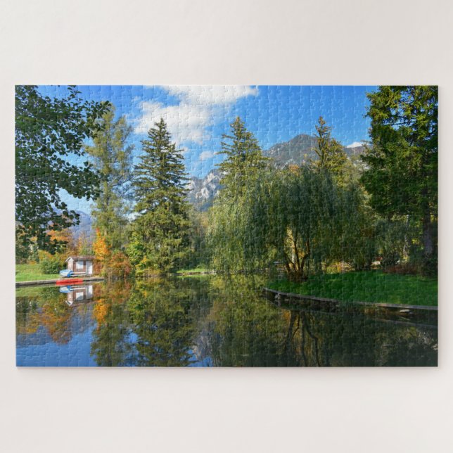 Idylle des Herbstbeckens Puzzle (Horizontal)