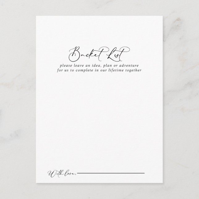 Idyllische Kalligrafie-Eimerkarte Postkarte (Vorderseite)