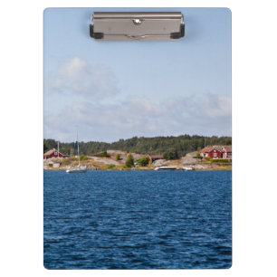 Idyllische Küstenlandschaft Klemmbrett