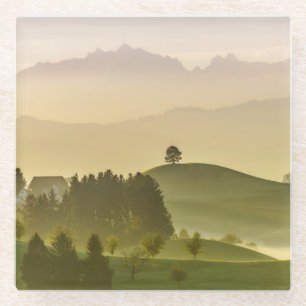 Idyllische Landschaft die Schweiz, Säntis Glasuntersetzer